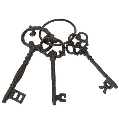 tételeket Dekoratív kulcstartó, antik kulcsdizájn, nosztalgikus lakberendezési kiegészítőként, 27 cm