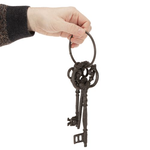 tételeket Dekoratív kulcstartó, antik kulcsdizájn, nosztalgikus lakberendezési kiegészítőként, 27 cm