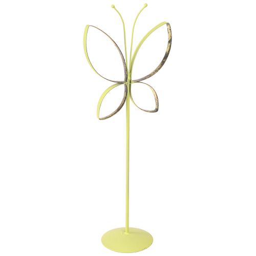 Floristik24 Pillangó fém dekoráció tavaszi zöld arany H35cm 2 db