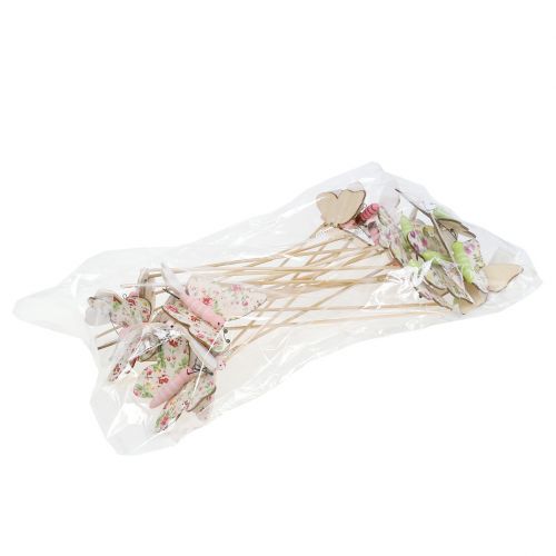 Floristik24 Pillangó fapálcán 5,5cm - 7cm 18 db