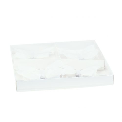 Floristik24 Pillangó klipszes fehér 8cm 8db