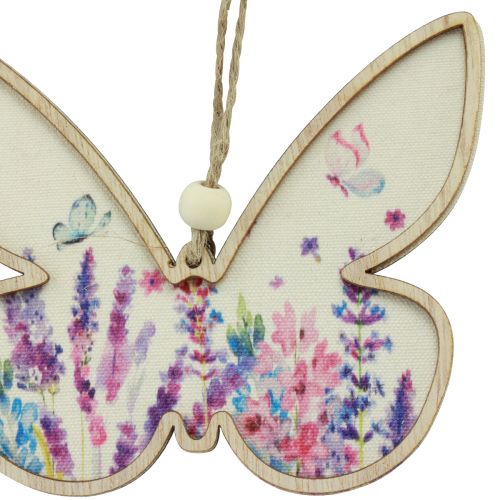 tételeket Butterfly Fa Dekorációs Akasztó Vászon 11,5x9,5cm 6 db