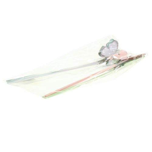 Floristik24 Virágcsavarok pillangó pasztell 24cm 12db