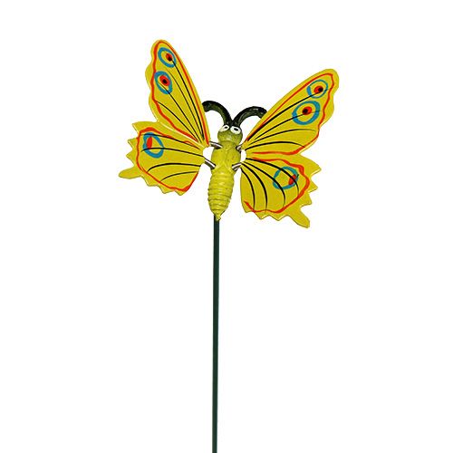 Pillangó pálcán 8cm sárga