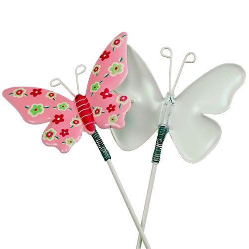 tételeket Pillangók drótbádoggal színes 6cmx5cm L24cm