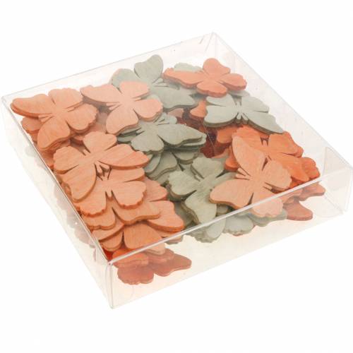 Floristik24 Pillangók dekoratív lepkefa szórásához narancs, sárgabarack, barna 72 db