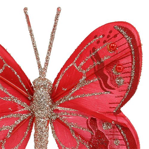 tételeket Pillangók 7cm piros, csillám 4db