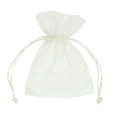 Floristik24 Organza krémből készült ékszertáska 12x9cm 10db