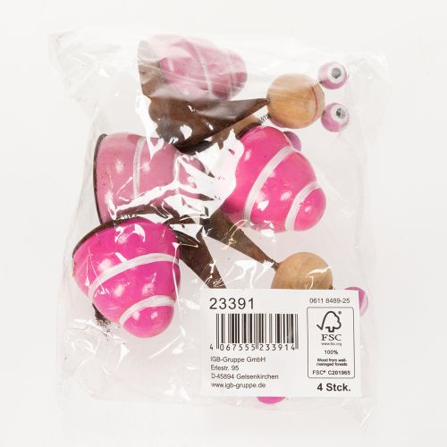 tételeket Csiga figura vidám dizájnnal, bájos tavaszi dekorációval, 9 cm, 4 darabos