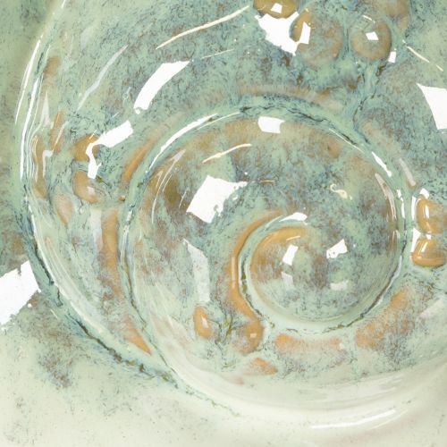 tételeket Kerámia dekoratív csigafigura stílusos lakókörnyezetbe és elbűvölő asztaldíszekbe, 16 cm