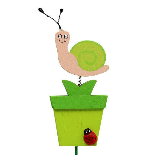 Floristik24 Csiga cserépben 8,5cm L 28cm 16 db