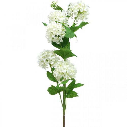 Floristik24 Hógolyó ág mesterséges növény Selyemvirág Fehér Ø6,5cm L78cm