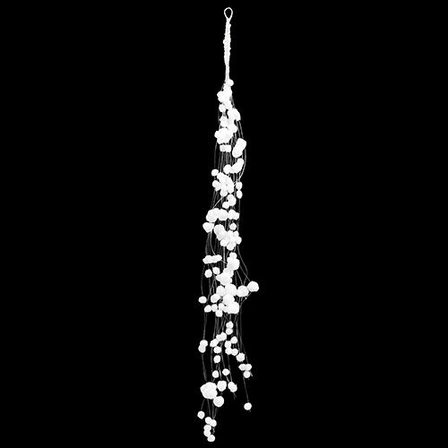 Floristik24 Hógolyó füzér 135cm fehér