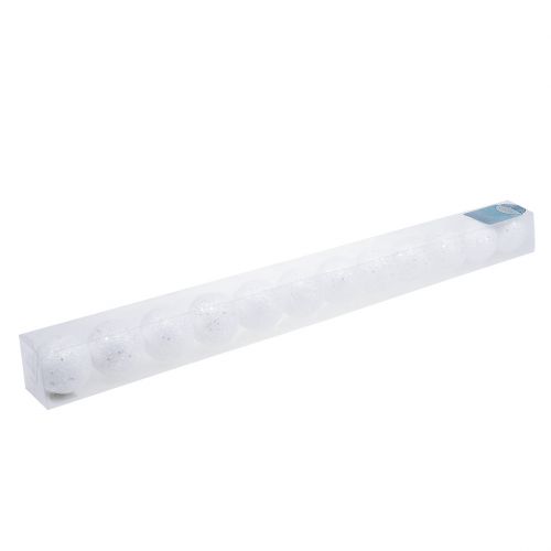 Floristik24 Akasztható dekor hógolyó Ø6cm 12db