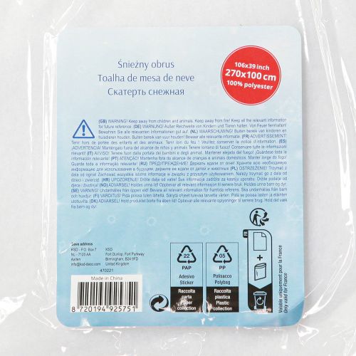 tételeket Hótakaró díszterítő téli fehér 100×270cm