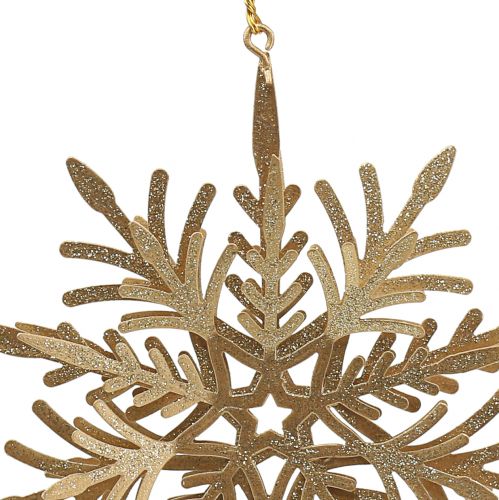 tételeket Hópehely 3D hatású arany 16cm x 15,5cm 2 db