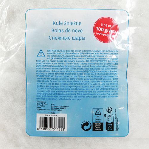 tételeket Hópelyhek, pelyhes műhófehérke 100g × 2db