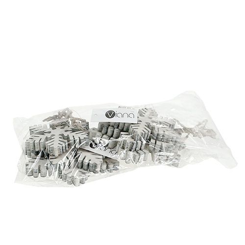 tételeket Fa hópelyhek fehér-szürke fajta. 7-12cm 6db