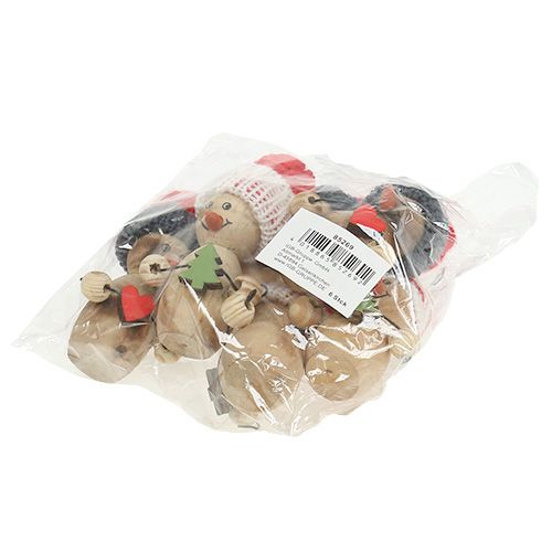 Floristik24 Hóember figura fa 8cm - 9cm 6db