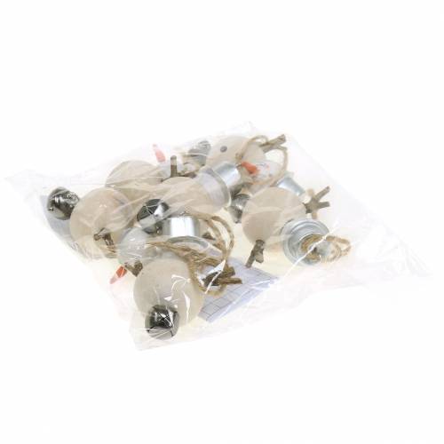 Floristik24 Karácsonyfadísz akasztható hóember 7cm 6db