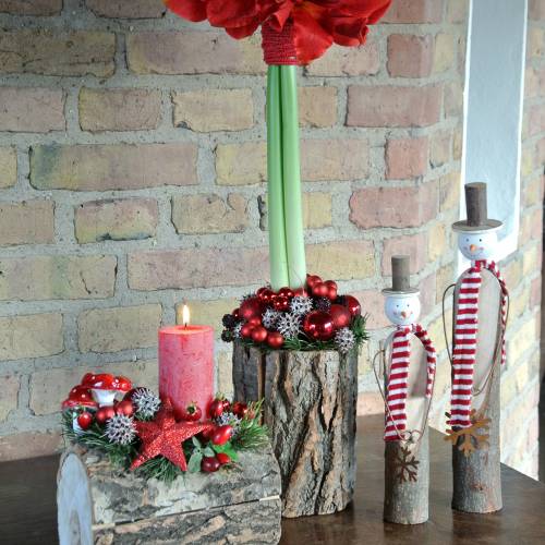 Floristik24 Patinás hóember fa 30cm 2db