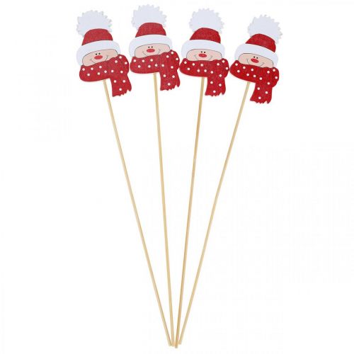 Floristik24 Virágdugó téli gyerek, arc sapkával és sállal, Adventi dekoráció 8×4,3cm 18 db