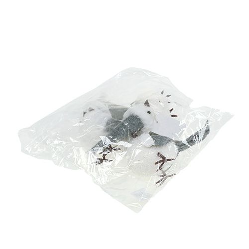 Floristik24 Hómadár sapkával 18cm fehér, szürke 3db