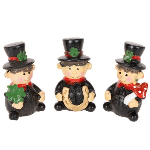 Szerencsehozó kéményseprő figura felragasztásra, 5cm, 6 darabos