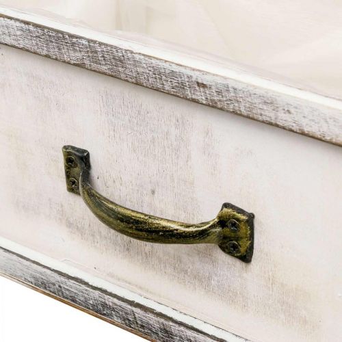 Floristik24 Ültető fafiók krém vintage 40/35/30/25cm 4 db-os készlet