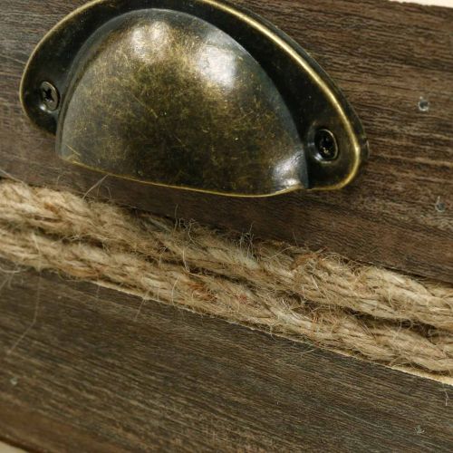 Floristik24 Növénydoboz fa fiókos virágláda 26/20/14cm 3 db-os készlet