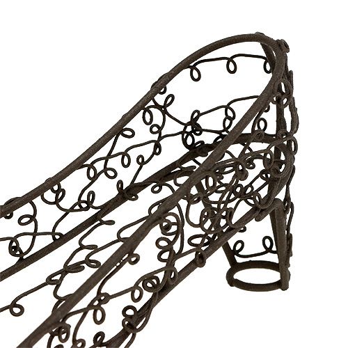 Floristik24 Drótcipő 19cm x 7cm H7,5cm barna