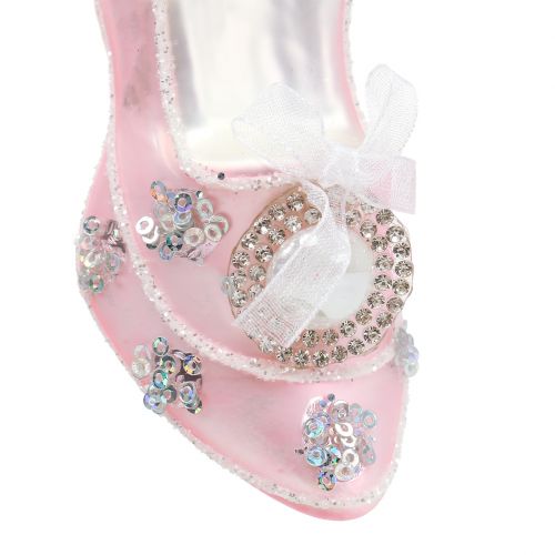 Floristik24 Díszpumpák a karácsonyfához rózsaszín 10cm 2db