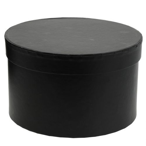 Floristik24 Virágláda rózsadoboz fekete kerek Ø18cm - Ø20cm 2db
