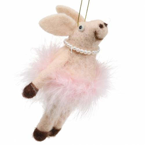 Akasztható malac világos rózsaszín 13cm