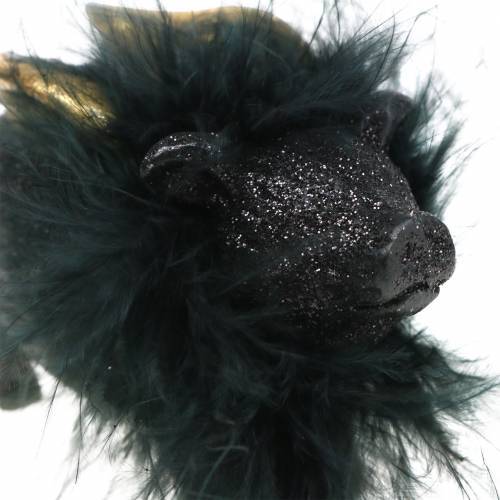 Floristik24 Dekoratív figurás malac szerencsebűbáj fekete 9cm 2db