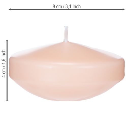 tételeket Úszógyertya, praktikus dísztavakban és víztartályokban, 8 cm, 8 darab