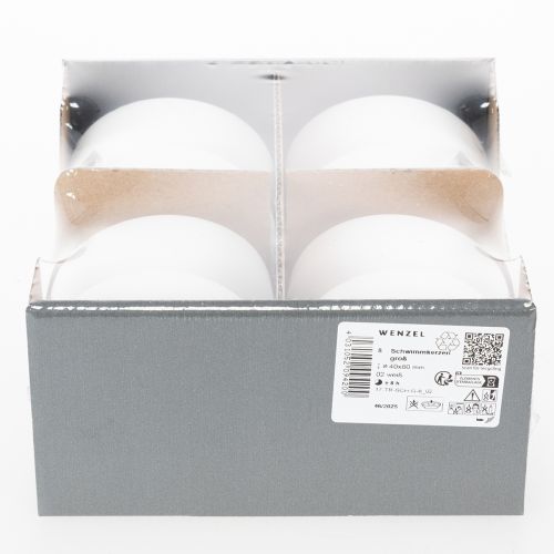 tételeket Úszógyertya romantikus estékre vagy ünnepi dekorációra, kültéri használatra is alkalmas. 8 cm, 8 óra, 8 db