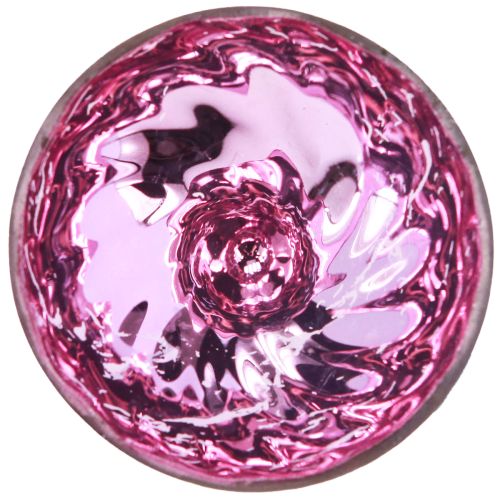 Floristik24 Úszó tál teamécses tartó üveg ezüst lila Ø7cm 3db