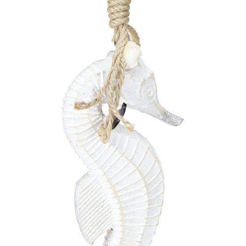 tételeket Csikóhal díszítés akasztós fehér mosott 27cm