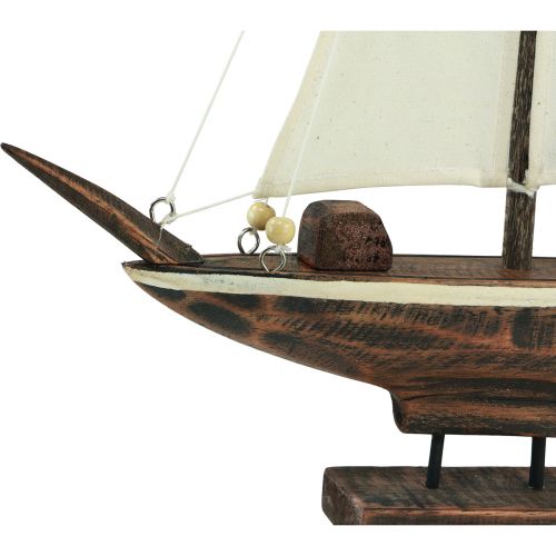 tételeket Vitorlás dekoráció hajó fenyőfa barna 22,5×4×29cm
