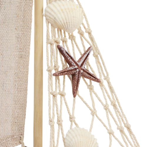 Floristik24 Vitorlás dekoráció vitorlás hajó fa barna 17,5×4×27,5cm