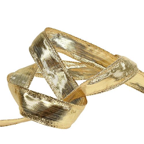 tételeket Szalag drótszegéllyel arany 25mm 25m