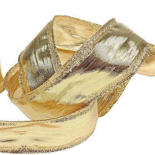 tételeket Szalag drótszegéllyel arany 40mm 25m