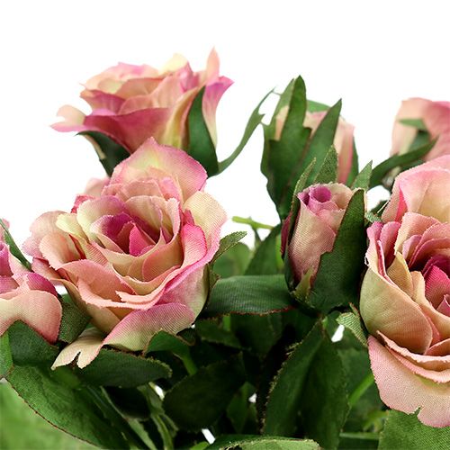 Selyemszövet virágos rózsacsokor L26cm régi rózsa 3db | Floristik24.hu