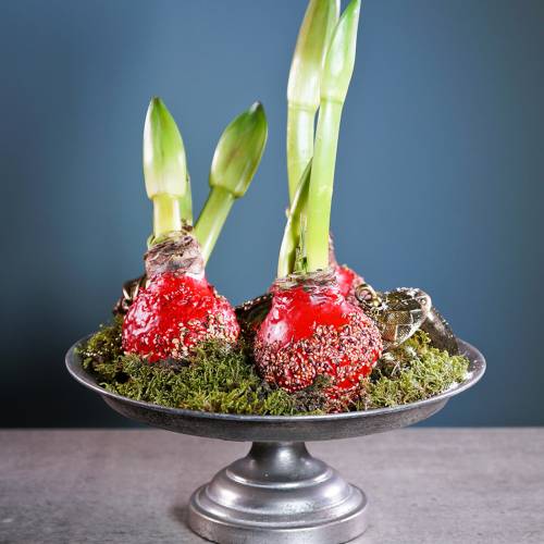 Floristik24 Tálaló tányér az alapon ezüst antik Ø31cm H14cm