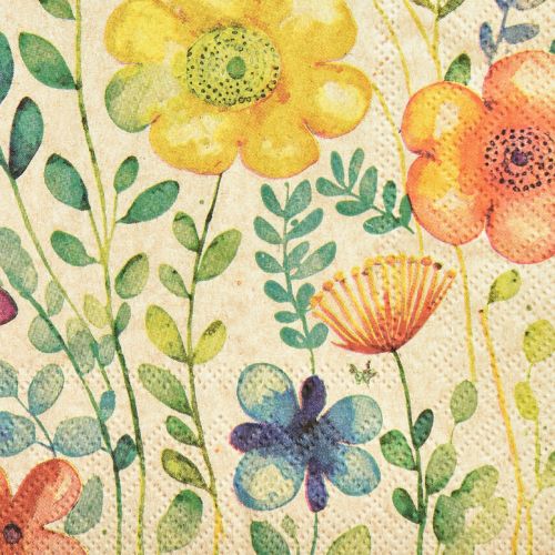 Floristik24 Szalvéták Tavaszi Pillangó Virágok 33x33cm 20 db