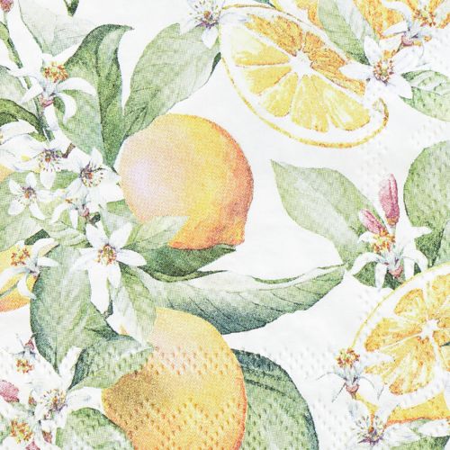 tételeket Szalvéta nyári asztaldísz citromos dekoráció 25x25cm 20db