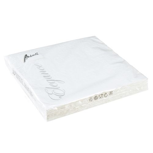 tételeket Szalvéták Fehér Asztaldísz Dombornyomott Minta 33x33cm 15 db