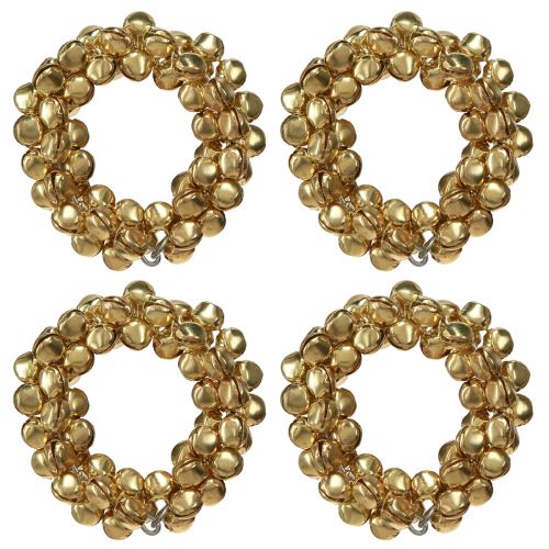 tételeket Szalvéta gyűrűk arany fém harangok Ø5cm 8 db