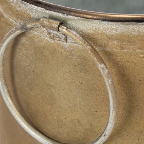 tételeket Fém virágcserepek és dézsák szett, vintage retró stílus, H22.5cm/27cm/31cm